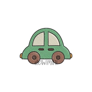 おもちゃの車の刺繍デザイン、赤ちゃんのおもちゃの車、刺繍デザイン、機械刺繍、3 サイズ