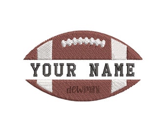 American football split name horizontal, Sport Embroidery Design, Machine Embroidery Design, Football Embroidery Design, 5 Sizes