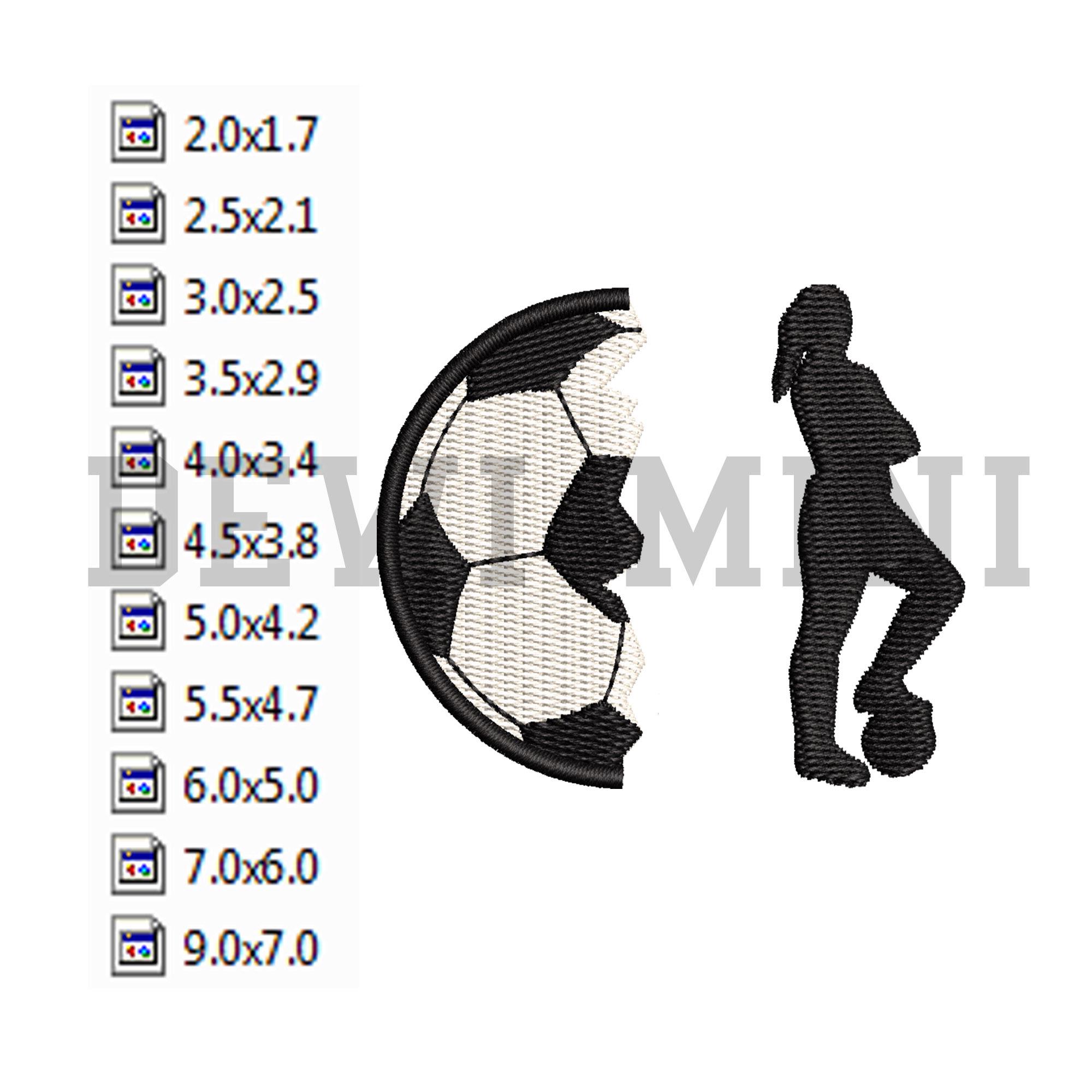 Soccer Embroidery Design. Football Embroidery Design, Soccer Split Name ...
