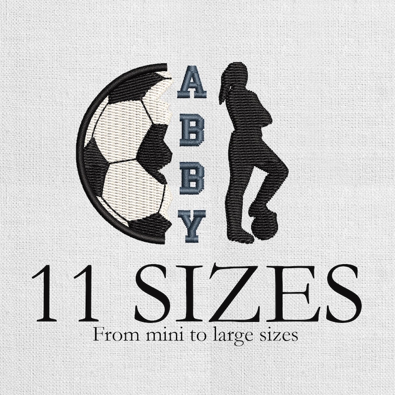 Soccer Embroidery Design. Football Embroidery Design, Soccer Split Name ...