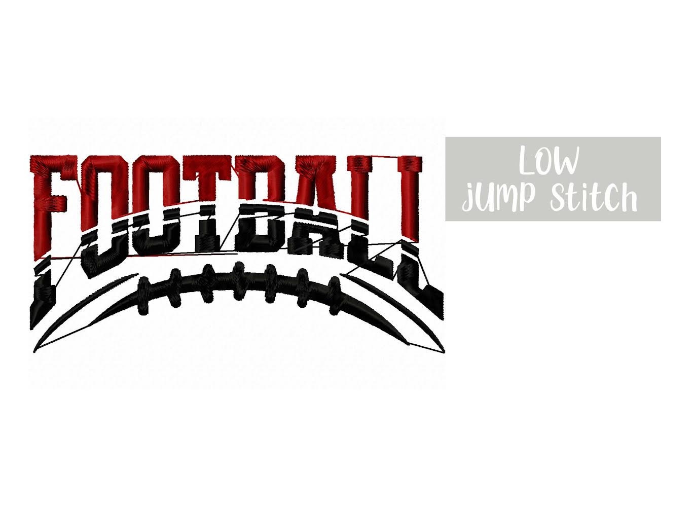 Football Embroidery Design for Team, American Football Split Name With ...