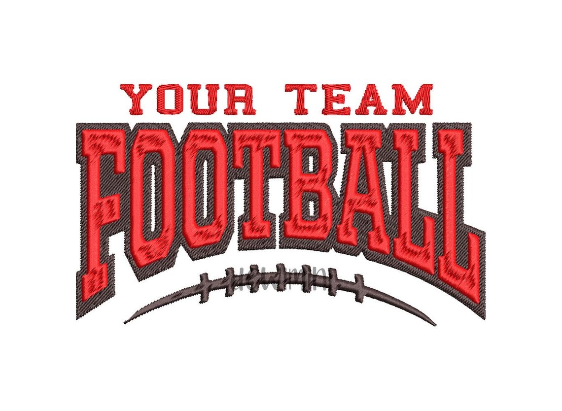 Football Embroidery Design for Your Team, American Football Split Name ...