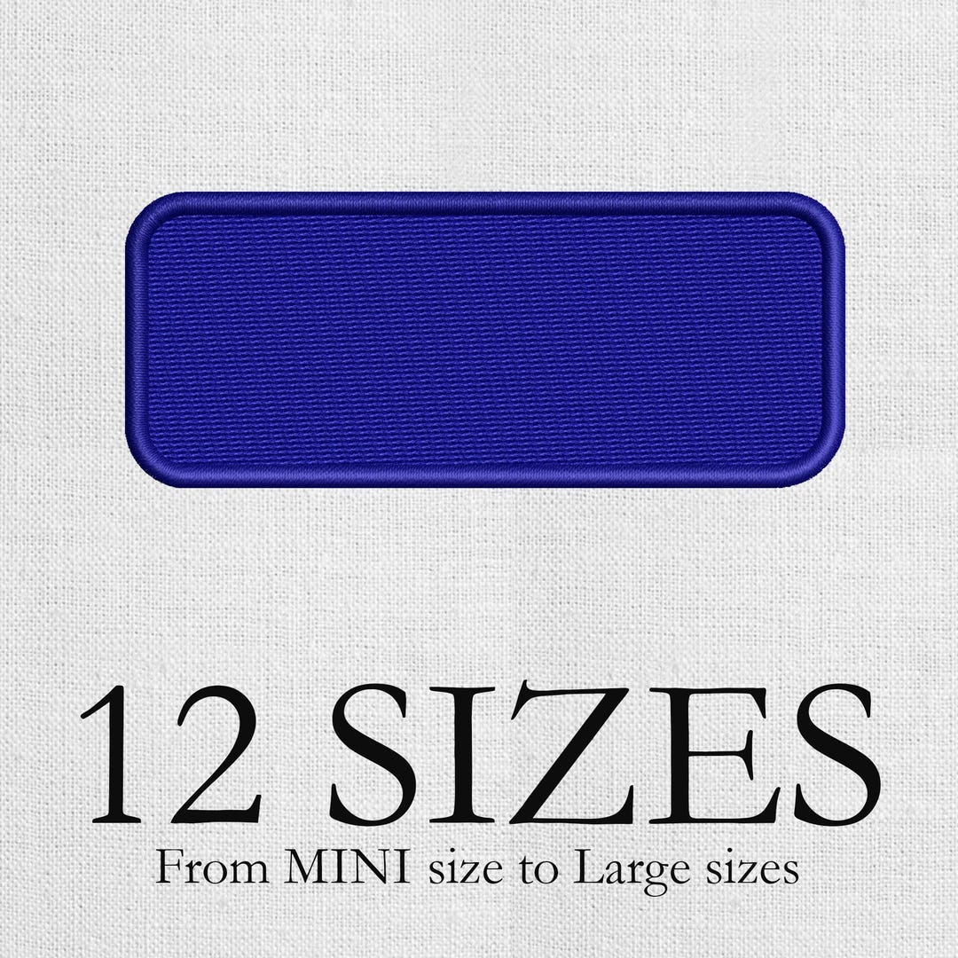 Curved Edge Rectangle Embroidery Design, Mini Filled Rectangle, Mini ...