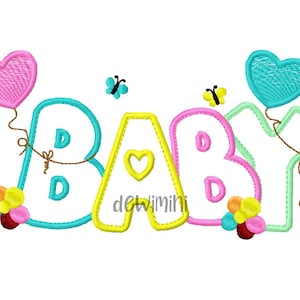 Schattige baby borduurontwerp, pasgeboren borduurontwerpen, borduurbestand kinderkamer, babymeisje borduurwerk jongen, 5 maten