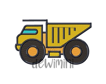 Dump Truck kids Embroidery design, Dump Truck Embroidery Design, Construction Vehicles Machine Embroidery Design, 4 Sizes