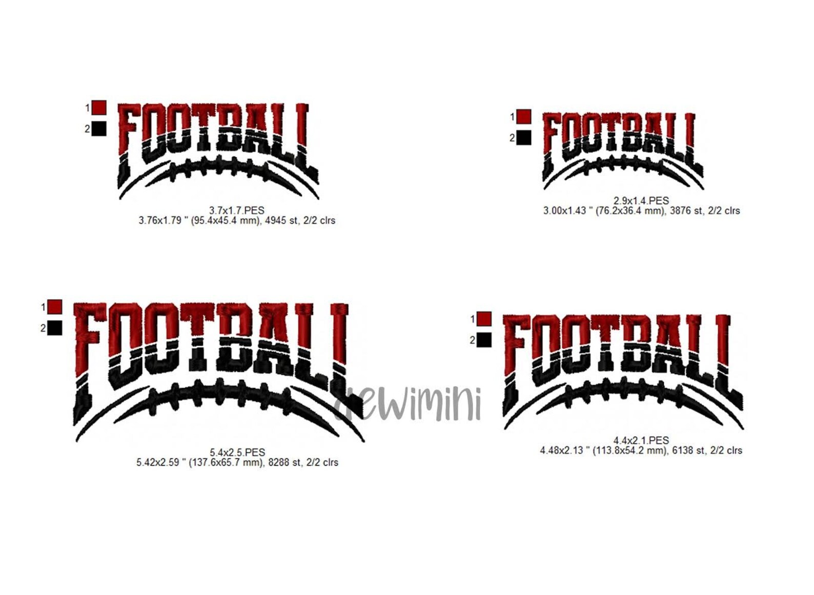 Football Embroidery Design for Team, American Football Split Name With ...