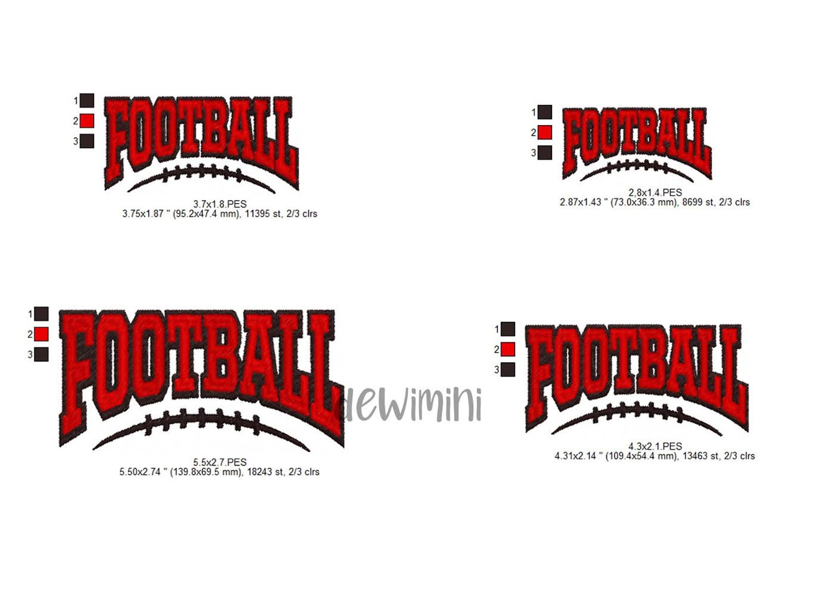 Football Embroidery Design for Your Team, American Football Split Name ...