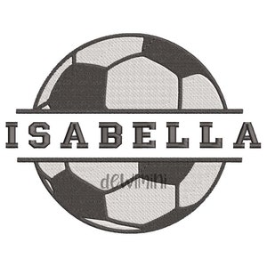 Soccer embroidery design custom name, Split name Soccer Football Embroidery, Soccer Ball embroidery, Sport Embroidery Design