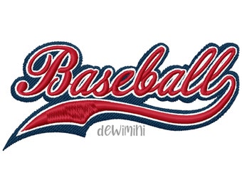Baseball Logo embroidery Design, Baseball embroidery design, Sport Embroidery, Baseball fan, Machine embroidery file, 5 Sizes