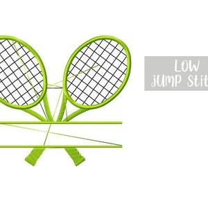 Split Tennis Rackets Embroidery Design, Tennis Ball Embroidery Design, Tennis embroidery design, Sport Embroidery, Ball Embroidery, 5 Sizes zdjęcie 3