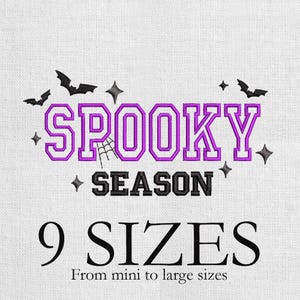 Spooky Season Embroidery Design. Halloween Machine Embroidery Design, spooky season, Fall embroidery, spider web, bat embroidery PES