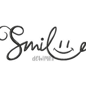 Smile Embroidery Design, Smiley Face Mouth Embroidery Design, Trendy ...