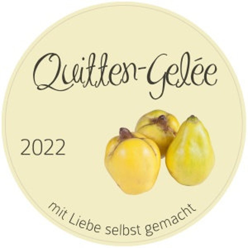 Quittengelée Marmelade Etiketten Laserdruck fertig - Etsy.de
