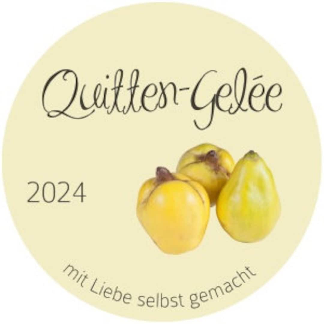 Quittengelée Marmelade Etiketten Laserdruck, fertig ausgestanzt ...