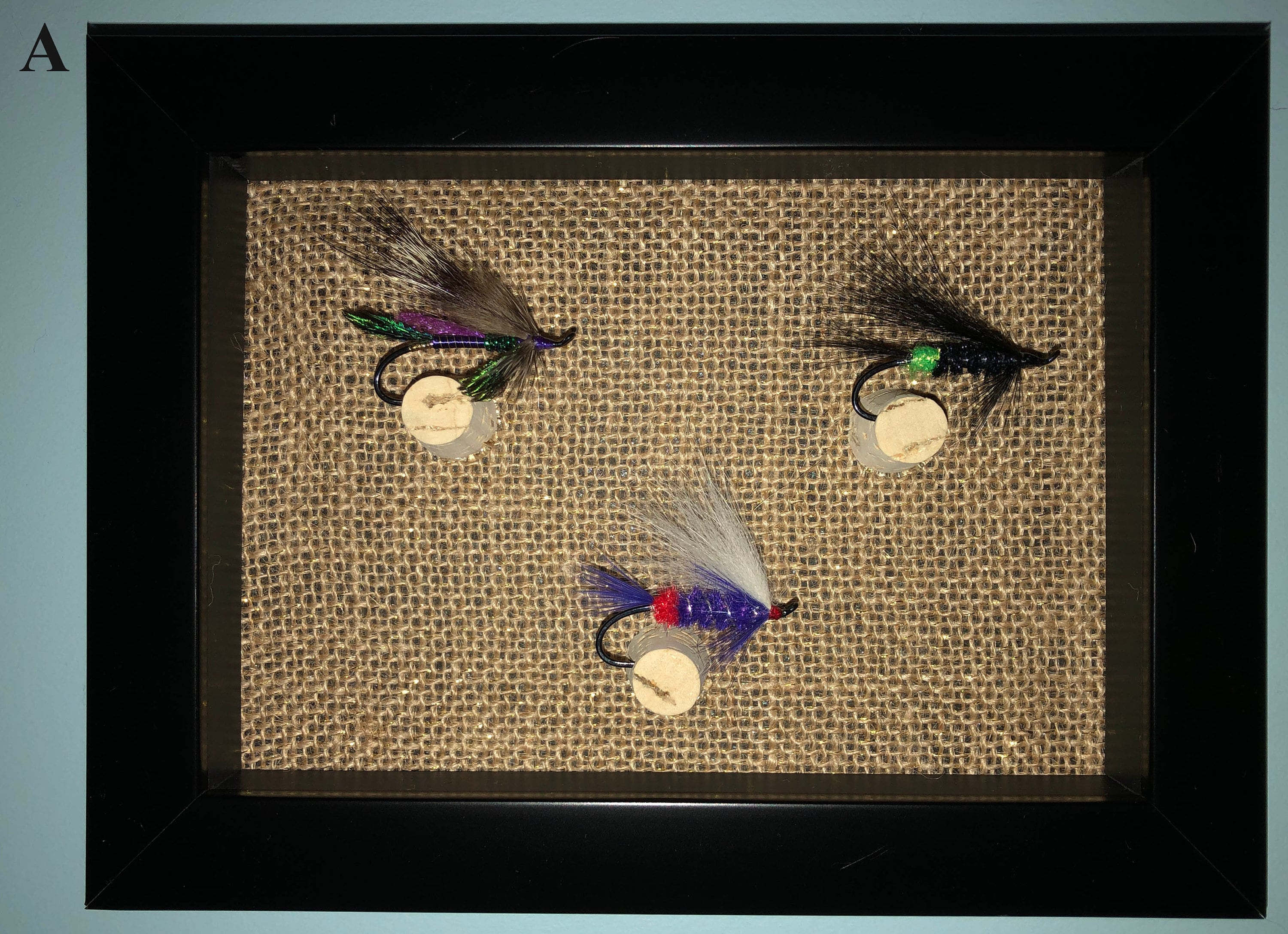 6x8 Shadow Box Frames of Hand Tied Fishing Flies, Fly Fishing Art, Wall Art  Decor, Outdoor Sports 