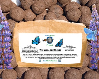 20 Wild Lupine Seed Bombs for Endangered Karner Blue Butterflies & Vital Pollinators | Spirit Bombs