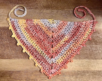 Accesorio para el cabello con bandana de crochet