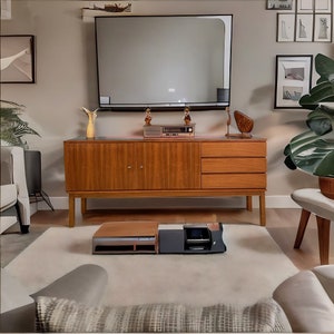 Mid-century german sideboard walnut 1960s