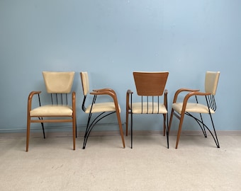 Set of 4 vintage armrest chairs Sedex Italy 1990s