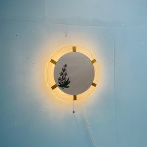 Vintage wall mirror in sun look by Egon Hillebrand for Hillebrand Lighting 1970s