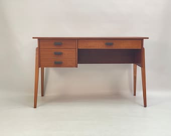 Vintage freistehender Schreibtisch, Teak, Deutschland, 1960er