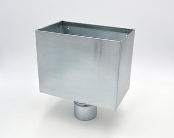 Zinc water box 250 x 150mm ø 80 or 100 mm NEW gutter