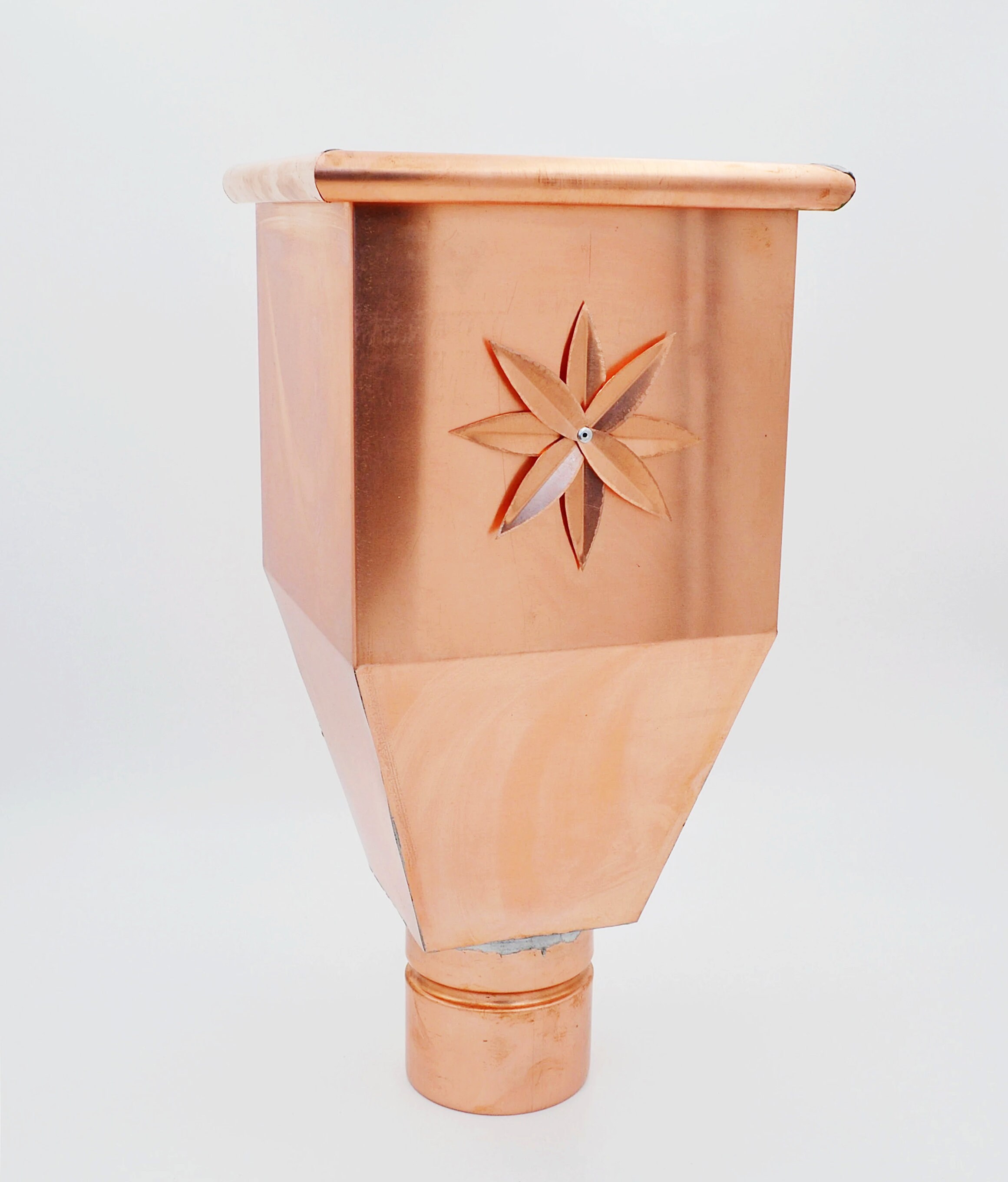 Copper water box ø 100 mm gutter connection bowl