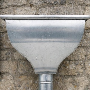Zinc Rainwater Hopper Curved Gutter Hopper Downspout Collector Architectural Rainwater Box Ø80 Ø100