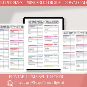 Registro de gastos imprimible: registro de gastos personalizable, registro de finanzas personales, descarga digital, impresión instantánea, planificador de presupuesto