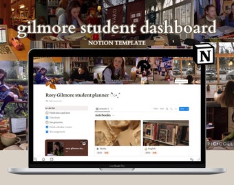 Aesthetic Student Notion Planner Template, Autumn Themed Notion, Autumn Aesthetic, That Girl College Planner, Notion School Dashboard