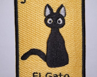 Custom Embroidered Patch, "el gato" - updated design!