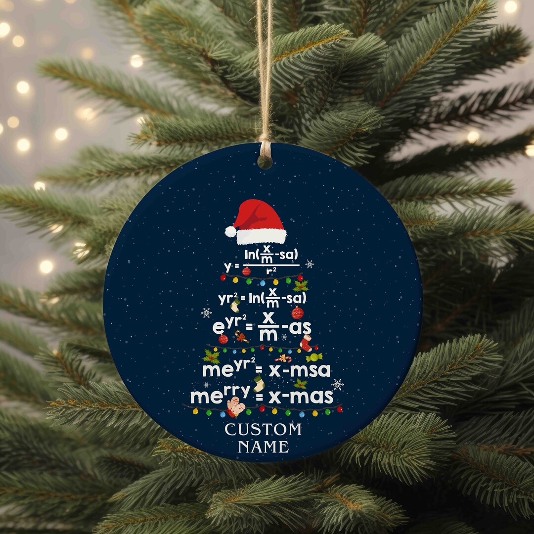 Customized Math Ornament Personalized Math Ornament Math Etsy