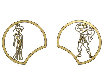 Hercules en Megara Mickey Ears 3D-afdrukbestand
