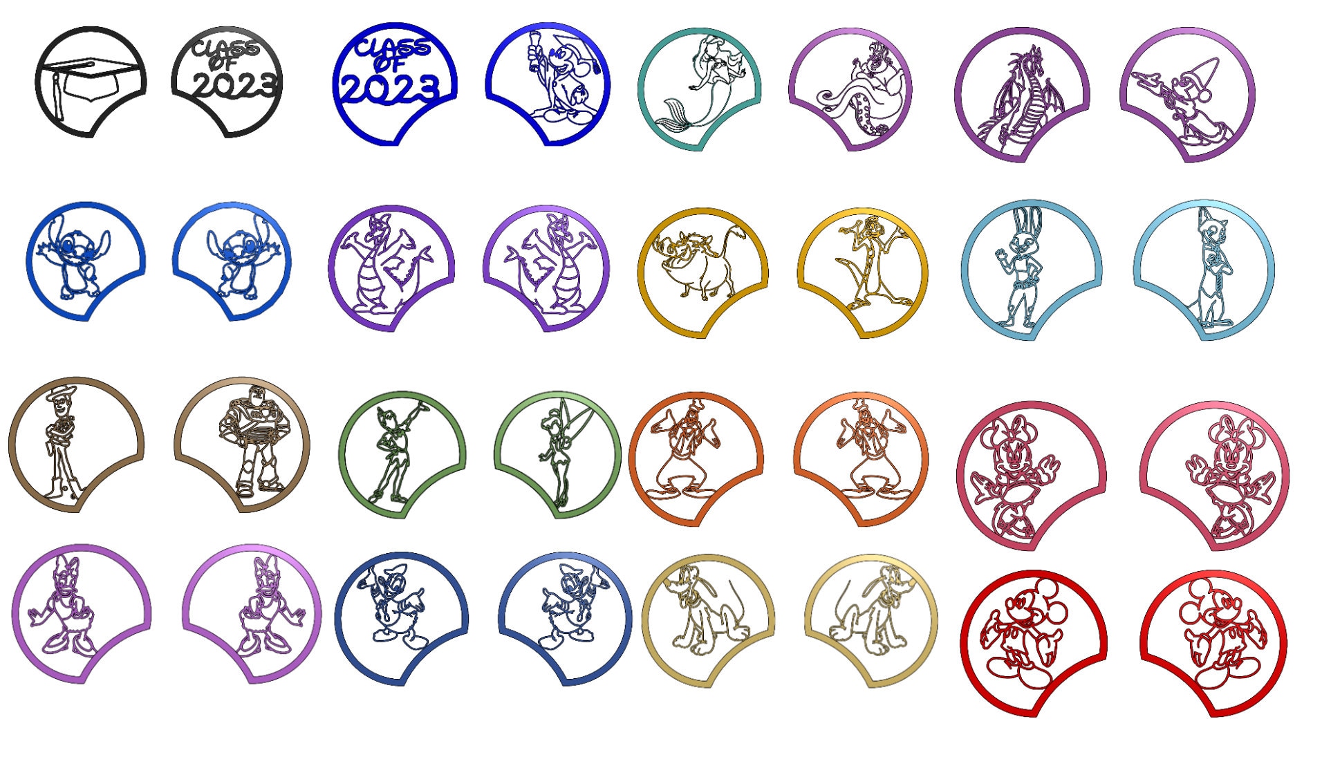 Custom Character Mickey Ears 3D Print File Etsy