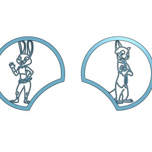Judy Hopps and Nick Wilde Mickey Ears 3d Print File