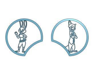 Judy Hopps och Nick Wilde Mickey Ears 3D-utskriftsfil
