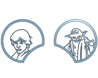 Luke Skywalker en Yoda Mickey Ears 3D-afdrukbestand