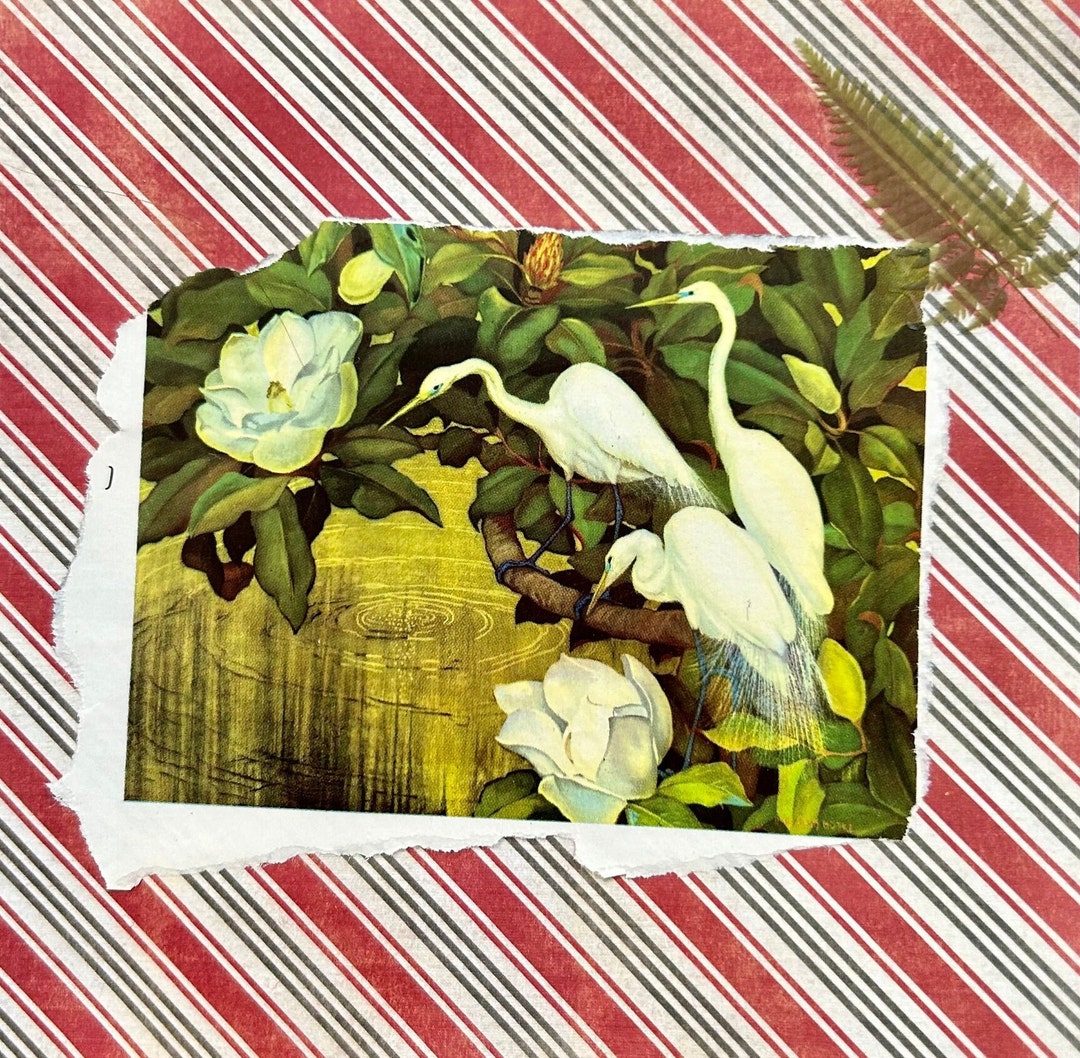 Original Collage Art Decoupaged. Etsy