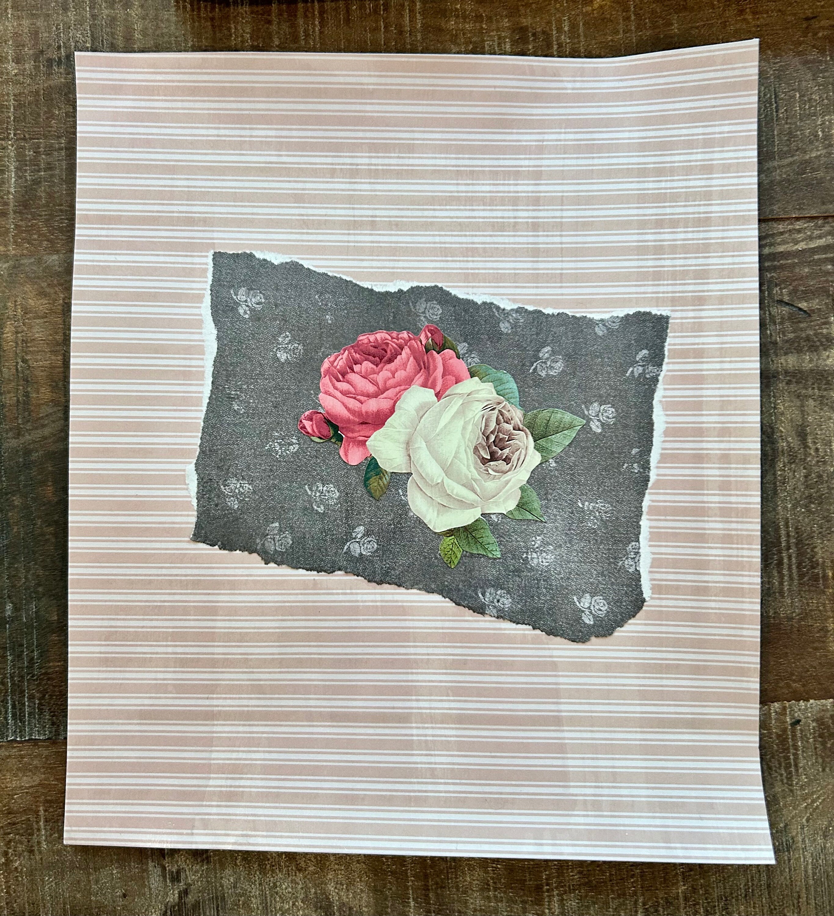 Original Collage Art Decoupaged Etsy