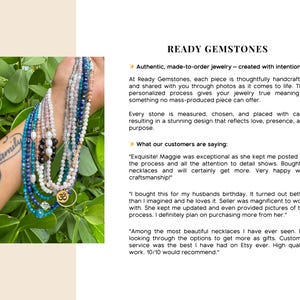 Lapis Lazuli Crystal Necklace and Clear Quartz Natural Stone Dainty Layering Bead Choker Healing Throat Chakra Handmade Jewelry Gift for Her image 9