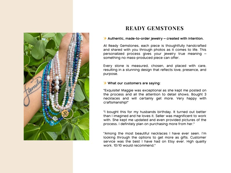 Lapis Lazuli Crystal Necklace and Clear Quartz Natural Stone Dainty Layering Bead Choker Healing Throat Chakra Handmade Jewelry Gift for Her image 9