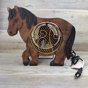 Deco Breeze Horse Figurine Tabletop Fan