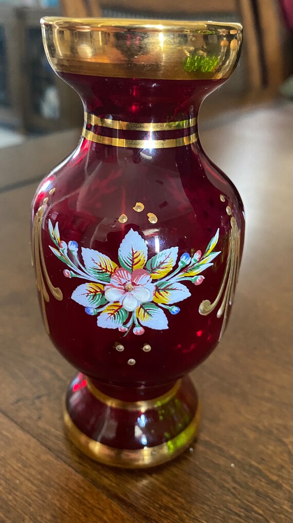 Vintage Italian Glass Vase. Etsy