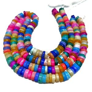 Multi Opal Gemstone, 7-8 mm, Rondelle Beads, Heishi Disc shape Bead, Tyre Shape beads Handmade Beads, 8 inch Strand, Briolette Beads: