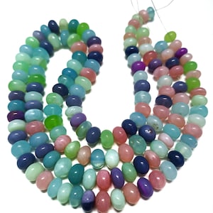 Multi Opal Gemstone, 7-9 mm, Rondelle Beads, Heishi Disc shape Bead, Tyre Shape beads Handmade Beads, 8 inch Strand, Briolette Beads: