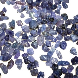 Natural Tanzanite Raw Gemstone, Size 4 to 8 mm, Top Quality Tanzanite Raw Stone, Clear Tanzanite Stone, For Jewelry Making