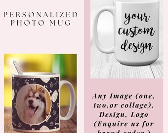 Personalized Pet Lover's Photo Mug - Capture Cherished Moments! Gift-Ready with ORCA Coating and Optional Gift Wrapping