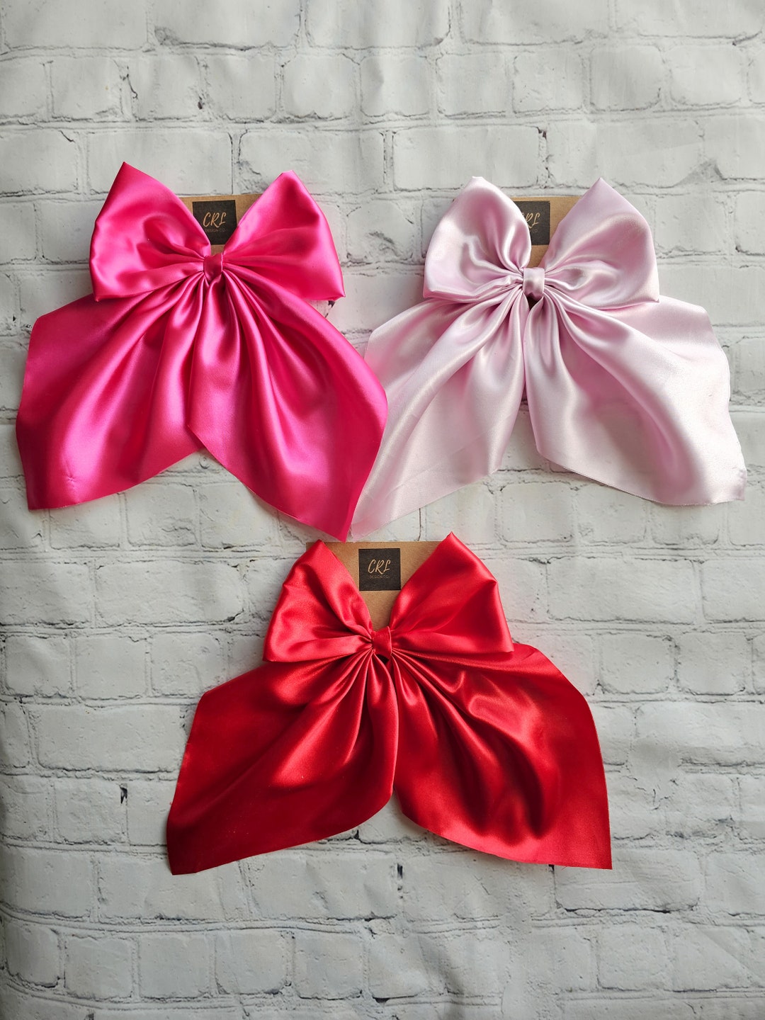 LARGE LONG TAIL Bow Oversized Bow Satin Adult Bow Valentine Bow Big Bow