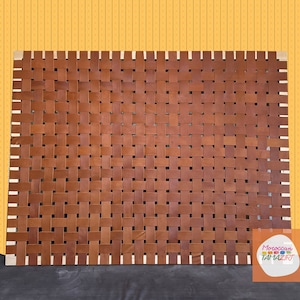Natural Bohemian Headboard, Wall Hanging Leather Straps Headboard
