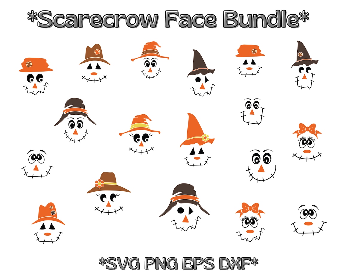 Scarecrow Face Svg Bundle Scarecrow Svg Fall Svg Etsy Il 1140xN.4196220477 255d